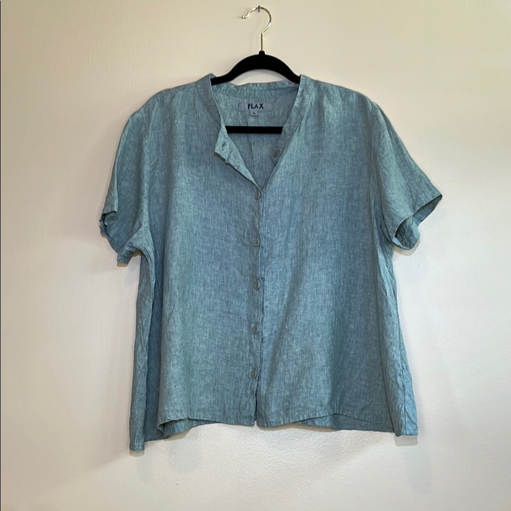 Flax Green Button-Up Shirt